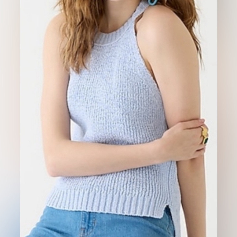 J Crew Cottonblend High Neck Sweater Tank - No size tag